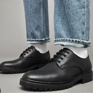 All Saints Jarrod Cleated Sole Derby AllSaints Evan Leather Derby Shoes in Black for Men | Lyst main image 3
